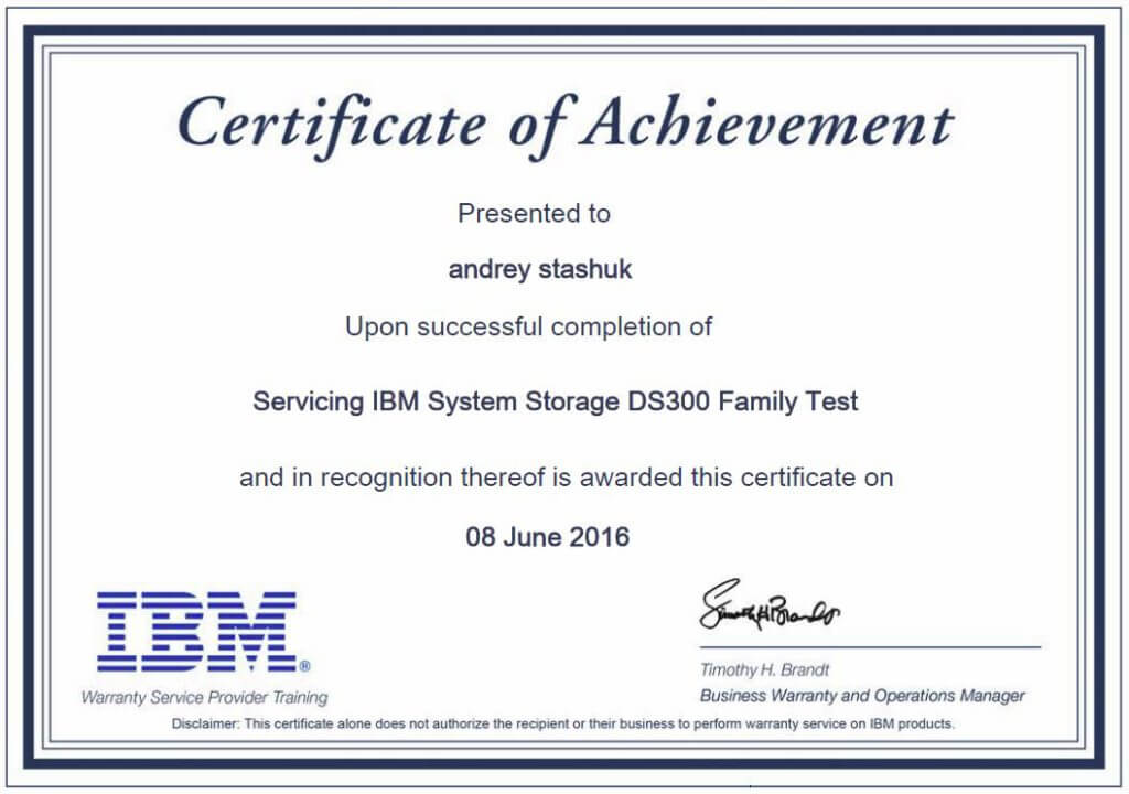 IBM Servicing System Storage DS3000
